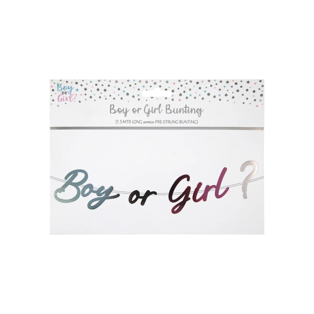 Banner din hârtie BOY or GIRL 1,5M - 