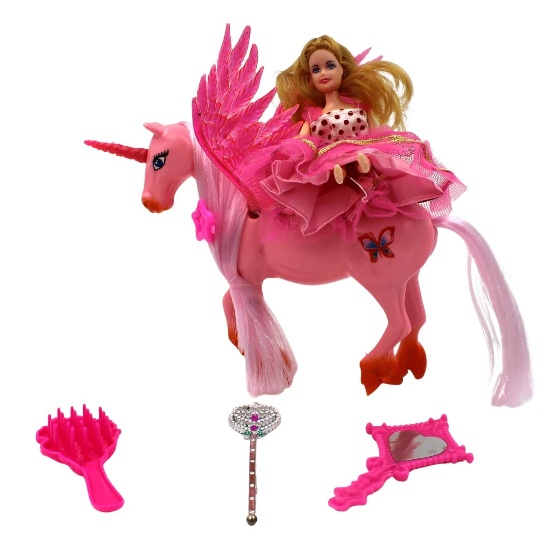 Set prințesă cu unicorn 18 cm - 