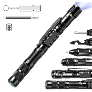 Pix tactic IdeallStore®, Comando Specialist, multifunctional, aluminiu, 13.5 cm, negru - 