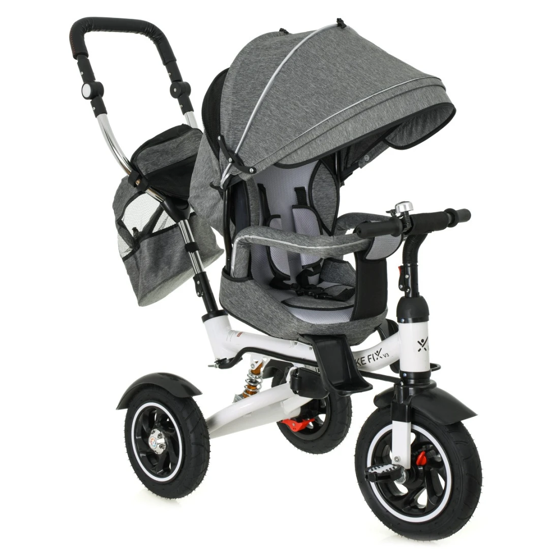 Tricicleta si Carucior pentru copii Premium TRIKE FIX V3 culoare Gri - 
