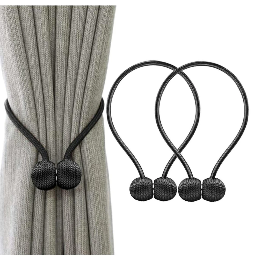 Bratara magnetica de prindere perdele/draperii, model BLACK BALLS - 