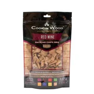 Aschii pentru afumare din lemn de stejar, infuzat cu aroma de RED WINE, chips-uri 350 grame - 
