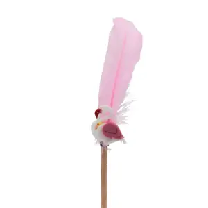 Creion figurină  Flamingo pană roz 30 cm - 