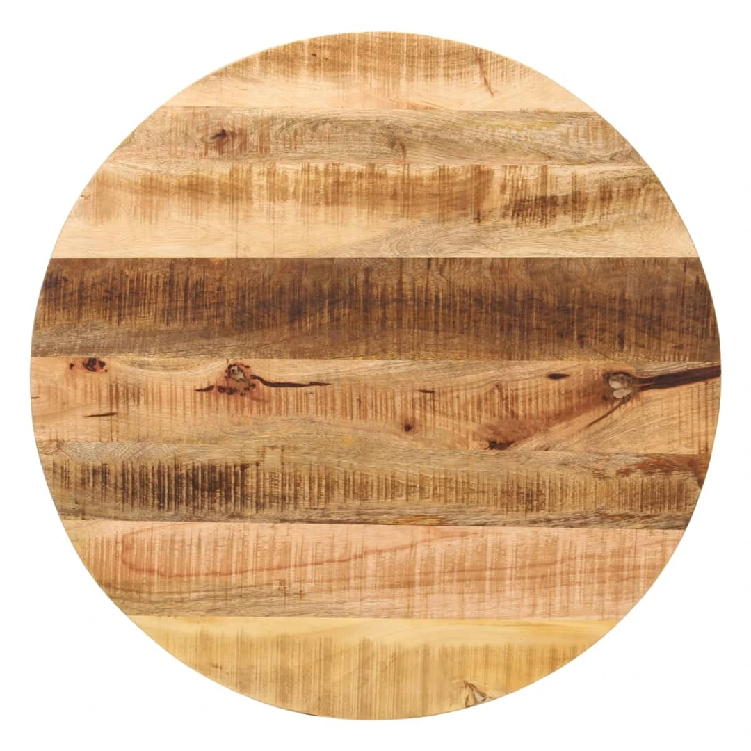 Blat de masă rotund, Ø 80x1,5 cm, lemn masiv de mango brut - Oferiți o nouă viață mesei dvs. cu acest blat de masă din lemn. Este o soluție excelentă pentru a vă împrospăta masa, acasă sau într-un cadru comercia...