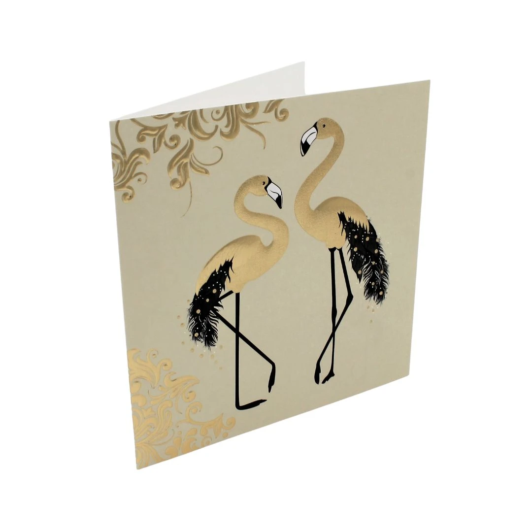 Felicitare Premium Luxury Flamingos - 