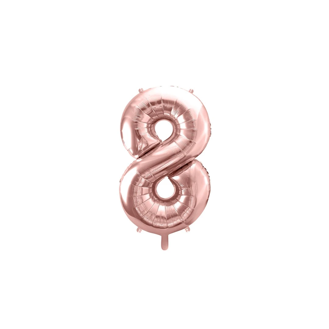 Balon party cifra 8 roz 35cm - 