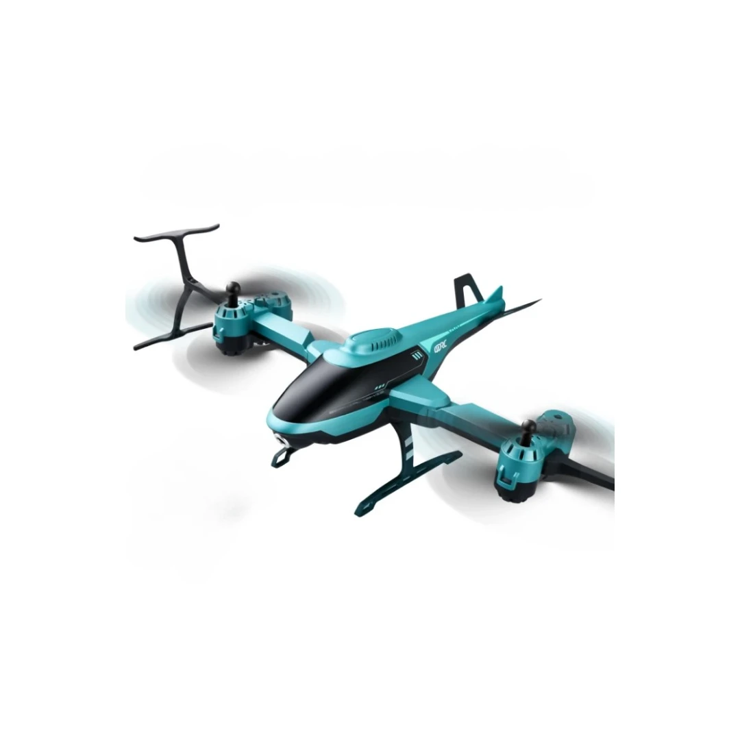 Drona Elicopter V10 LuxeDenar®, Camera 4K, Lumini LED, Mod Hover, Control cu un Singur Buton, Senzor Gravitational, Flip 360, Albastru - 