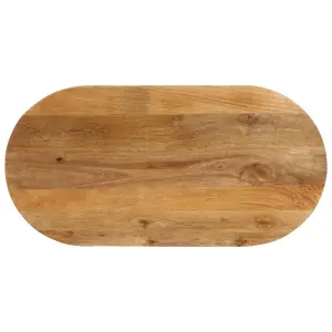 Blat de masă oval, 120x60x2,5 cm, lemn masiv de mango - Oferiți o nouă viață mesei dvs. cu acest blat de masă din lemn. Este o soluție excelentă pentru a vă împrospăta masa, acasă sau într-un cadru comercia...