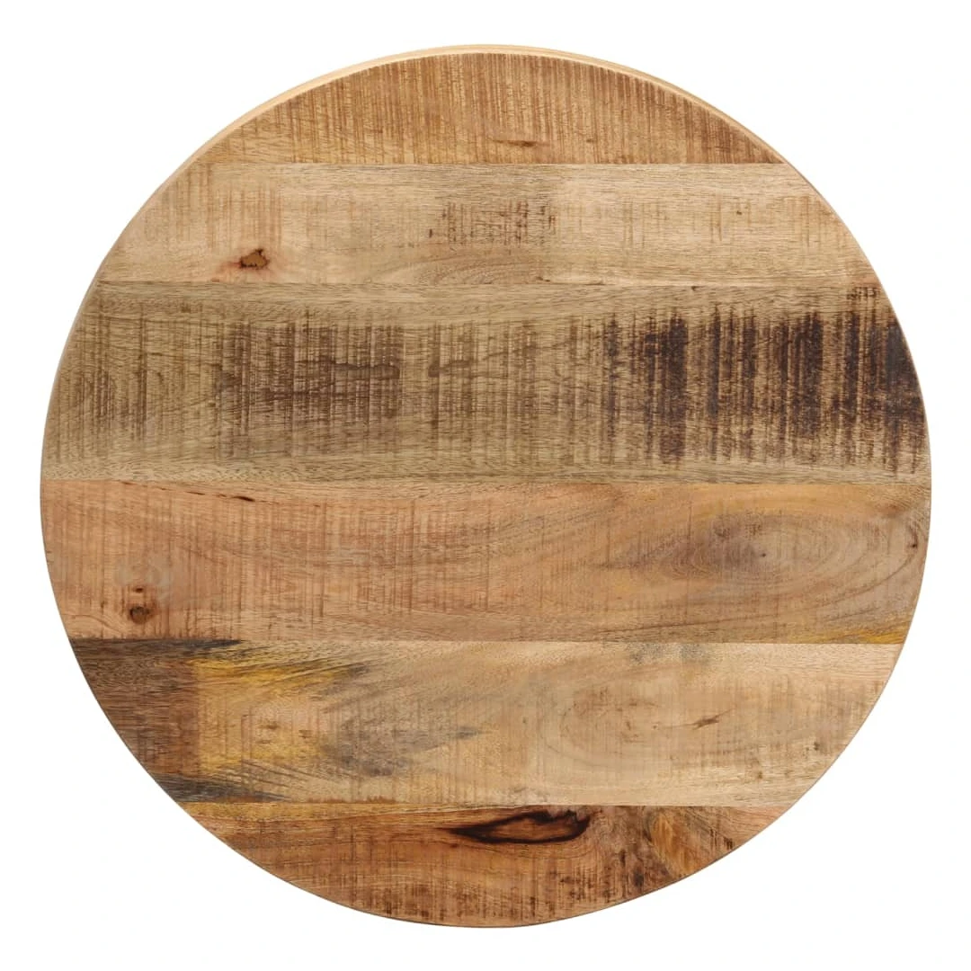 Blat de masă rotund, Ø 60x3,8 cm, lemn masiv de mango brut - Oferiți o nouă viață mesei dvs. cu acest blat de masă din lemn. Este o soluție excelentă pentru a vă împrospăta masa, acasă sau într-un cadru comercia...