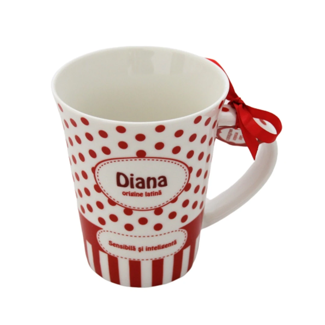 Cană din porțelan personalizată Diana - 
