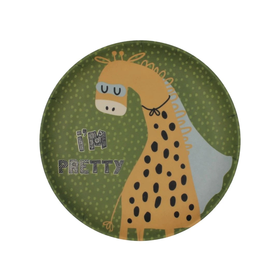 Farfurie melamină imprimeu girafă 21 cm - 