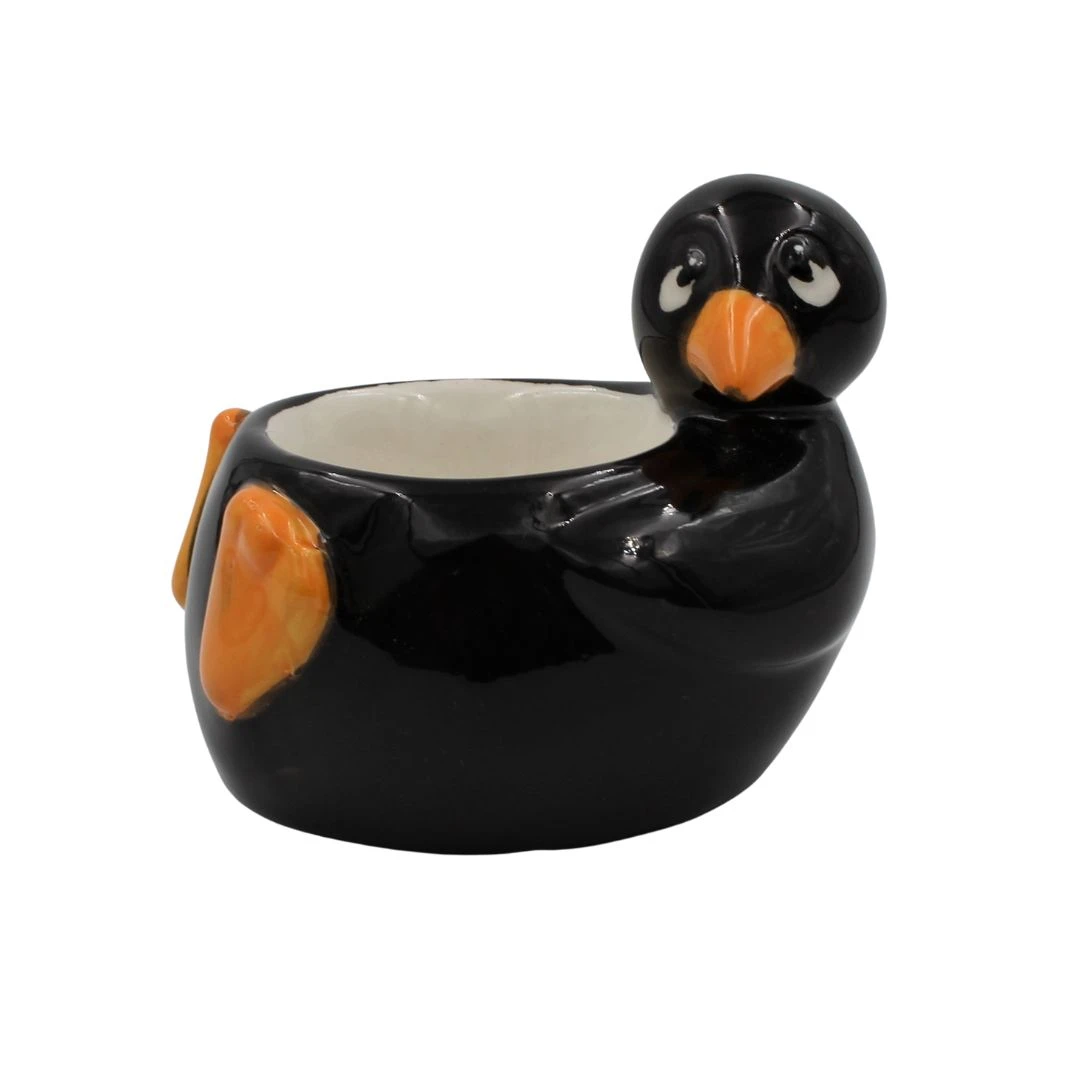 Suport ou din ceramică pinguin negru - 