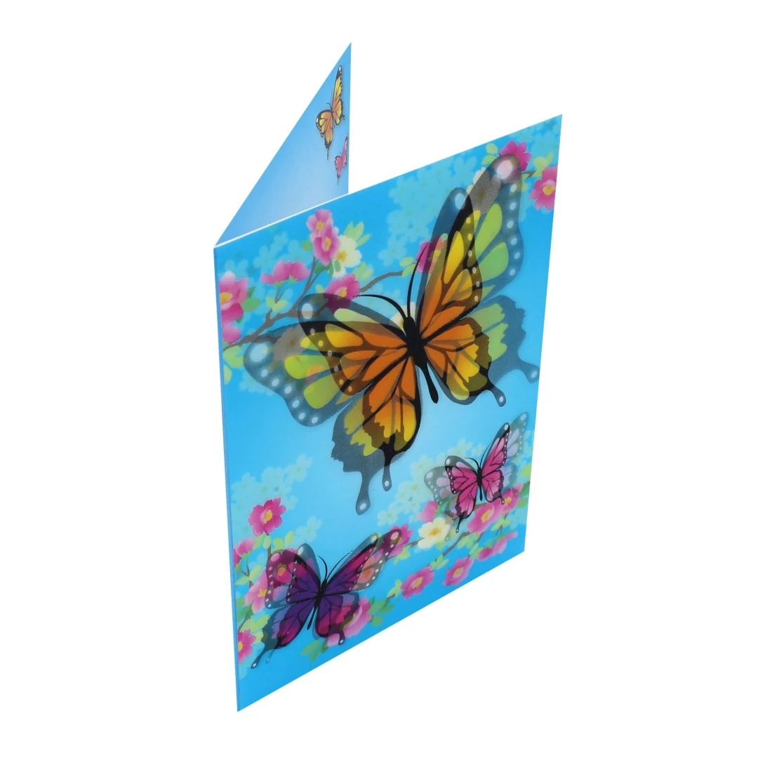 Felicitare 3D Premium Bright Butterflies - 