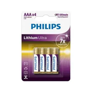 BATERIE LITHIUM ULTRA LR3 AAA BLISTER 4 BUC PHILIPS - 