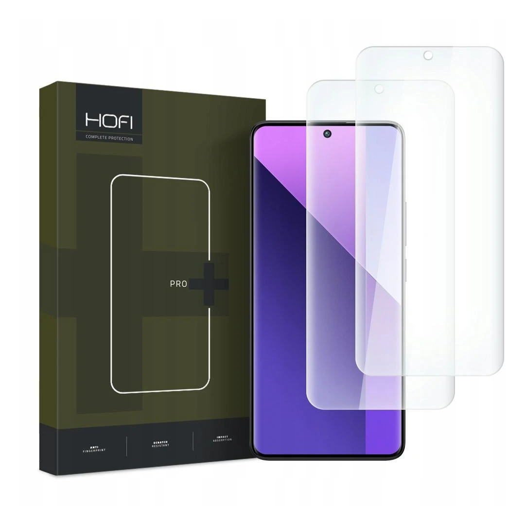 Set 2 Folii de protectie Hofi UV Glass Pro+ pentru Xiaomi Redmi Note 13 Pro+ Plus 5G Transparent - 