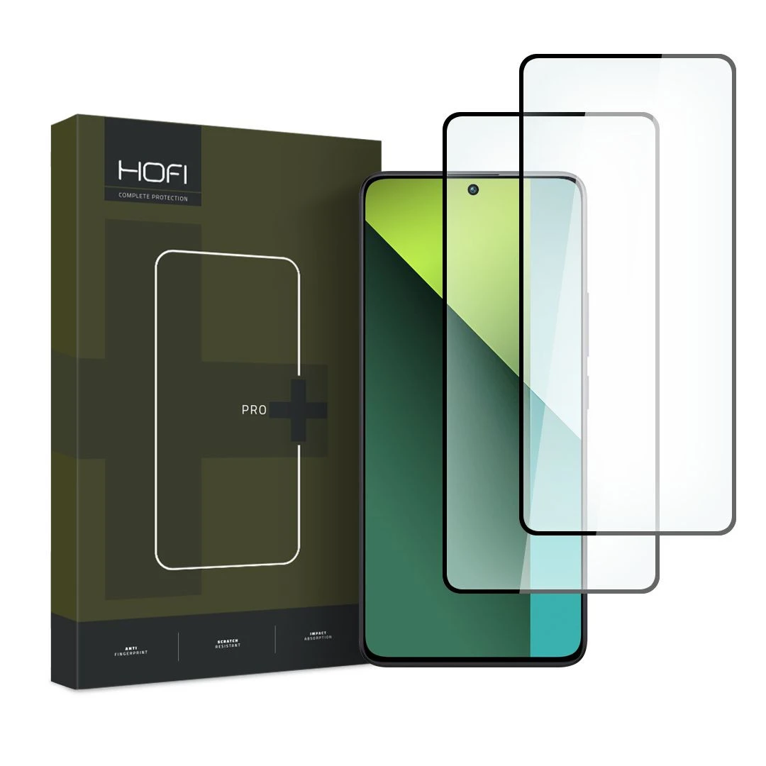 Set 2 Folii de protectie Hofi Glass Pro+ pentru Xiaomi Redmi Note 13 5G/13 Pro 4G/5G Negru - 