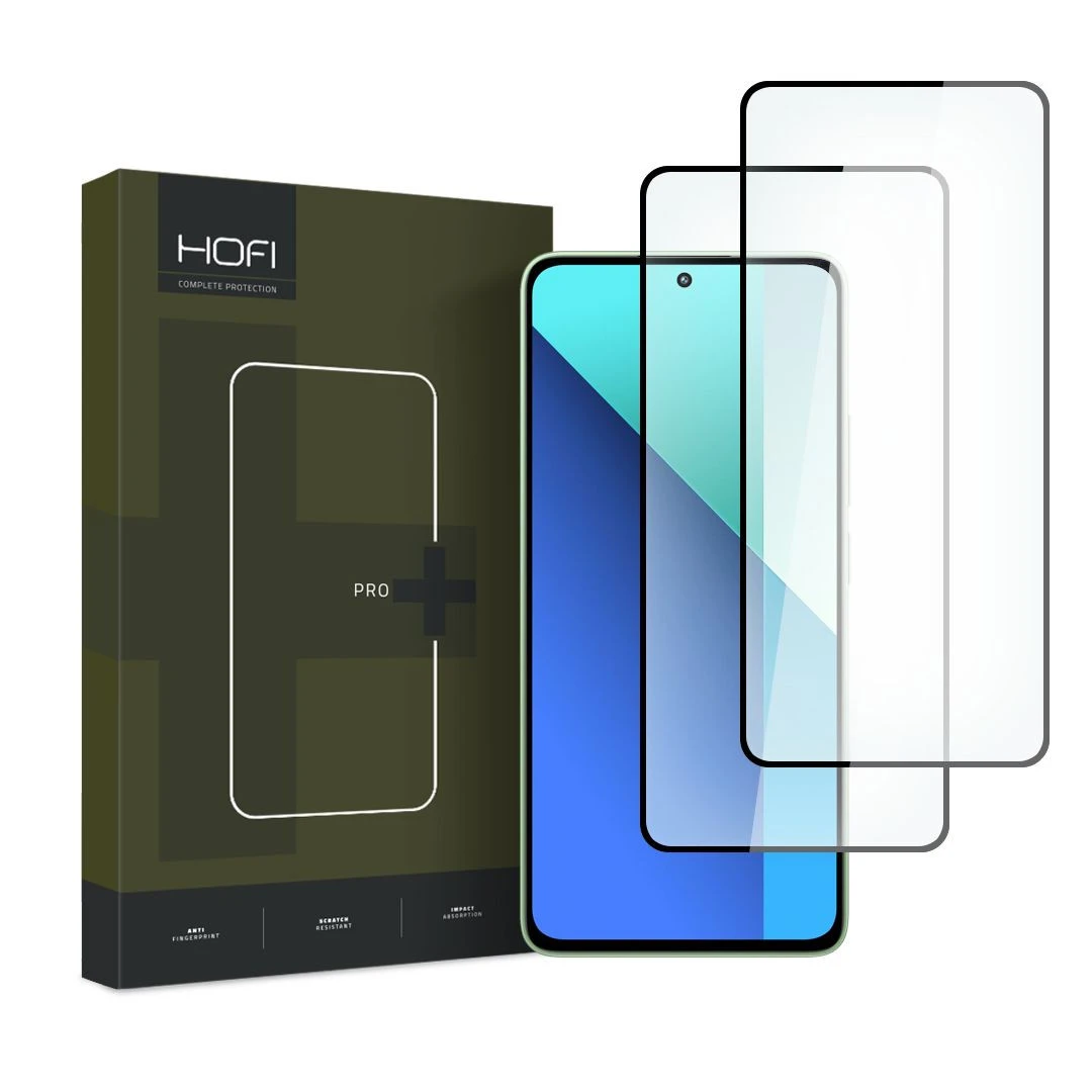 Set 2 Folii de protectie Hofi Glass Pro+ pentru Xiaomi Redmi Note 13 4G/LTE Negru - 