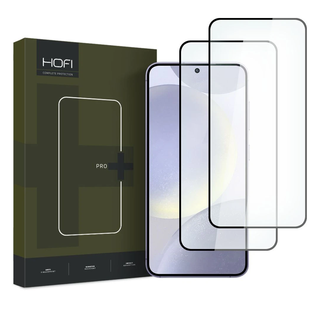 Set 2 Folii de protectie Hofi Glass Pro+ pentru Samsung Galaxy S24+ Plus Negru - 