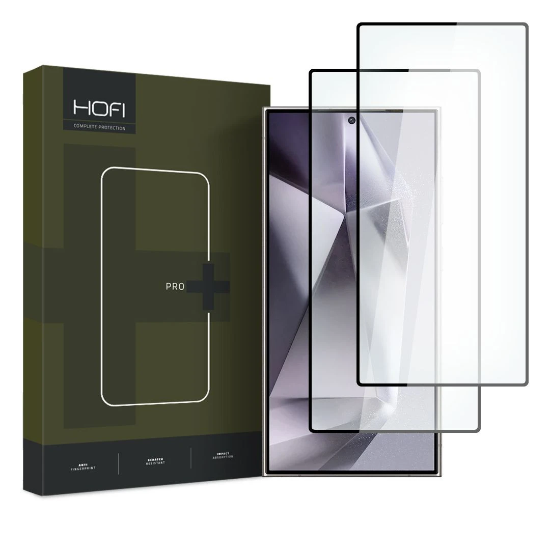 Set 2 Folii de protectie Hofi Glass Pro+ pentru Samsung Galaxy S24 Ultra Negru - 