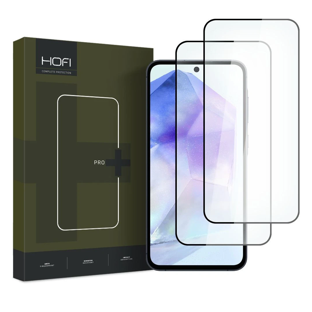 Set 2 Folii de protectie Hofi Glass Pro+ pentru Samsung Galaxy A35/A55 5G Negru - 