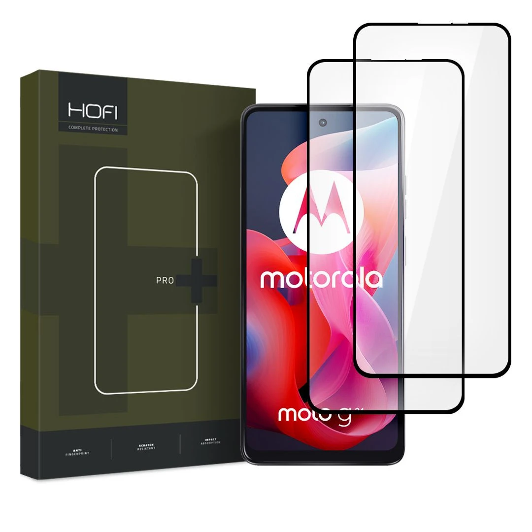 Set 2 Folii de protectie Hofi Glass Pro+ pentru Motorola Moto G24/G24 Power/G04 Negru - 