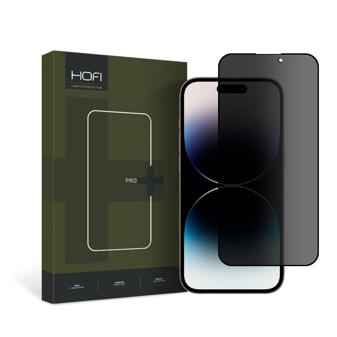 Folie de protectie Hofi Anti Spy Glass Pro+ pentru Apple iPhone 14 Pro Privacy - 