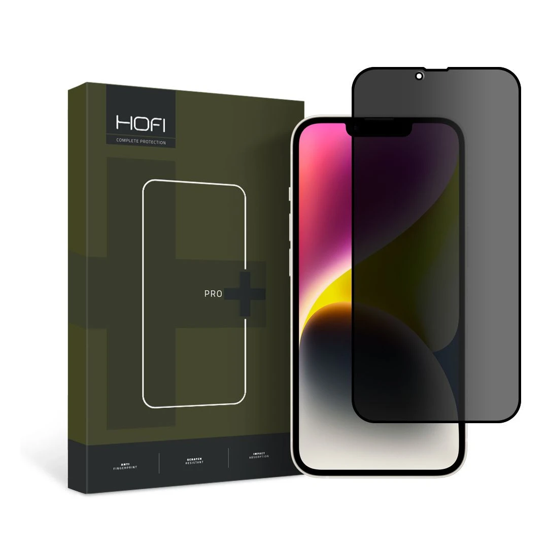 Folie de protectie Hofi Anti Spy Glass Pro+ pentru Apple iPhone 13 Pro Max/14 Plus Privacy - 