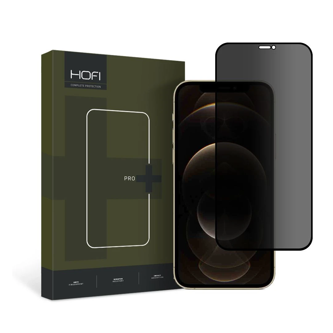 Folie de protectie Hofi Anti Spy Glass Pro+ pentru Apple iPhone 12/12 Pro Privacy - 