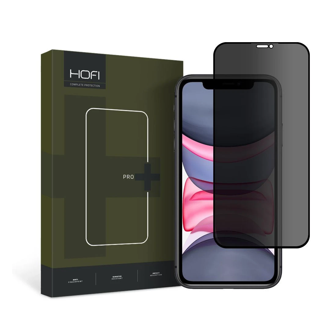 Folie de protectie Hofi Anti Spy Glass Pro+ pentru Apple iPhone 11/XR Privacy - 