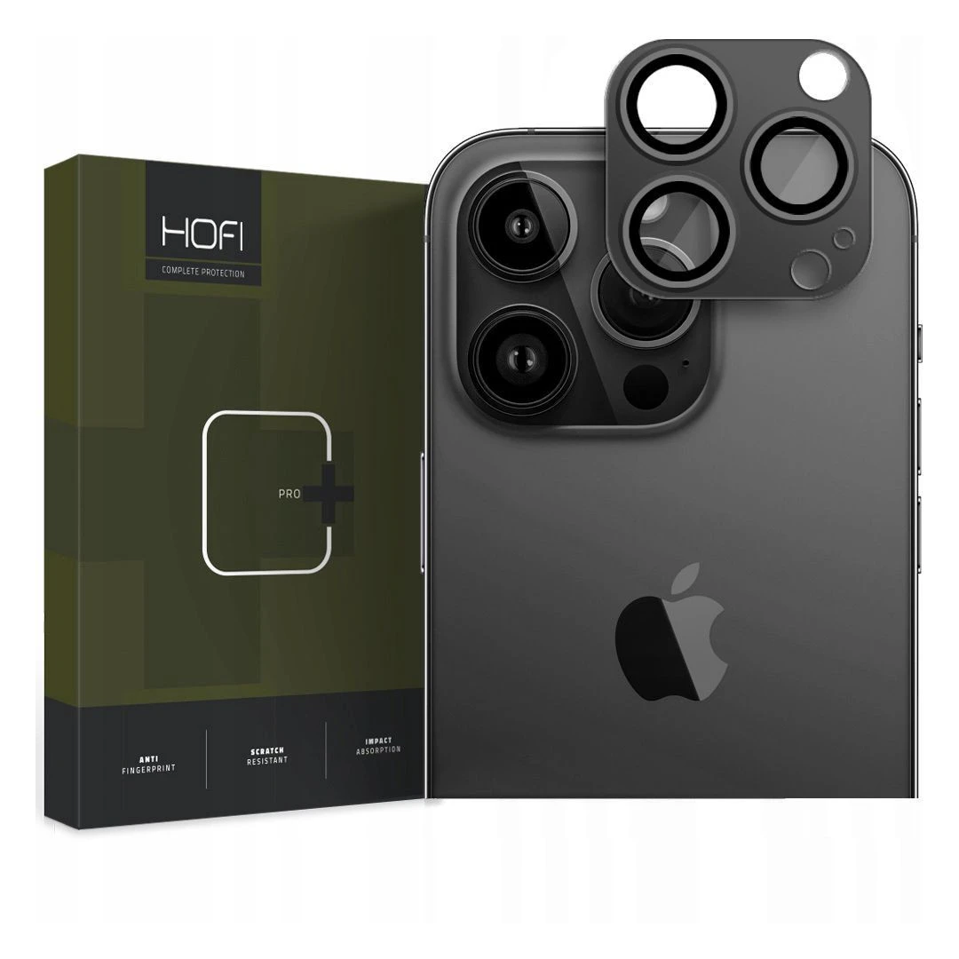 Folie de protectie camera Hofi Fullcam Pro+ pentru Apple iPhone 15 Pro/15 Pro Max Negru - 