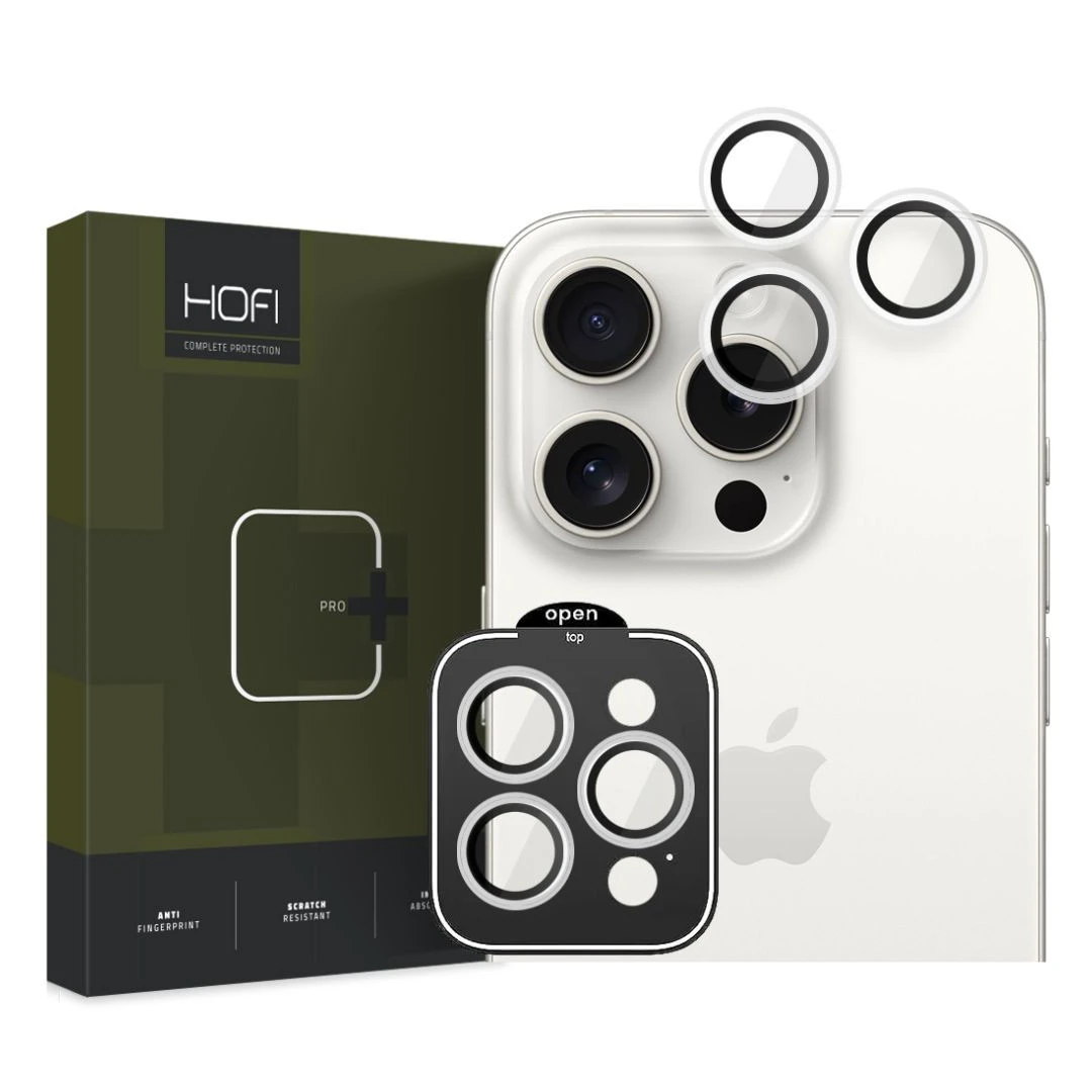 Folie de protectie camera Hofi Camring Pro+ pentru Apple iPhone 15 Pro/15 Pro Max Transparent - 