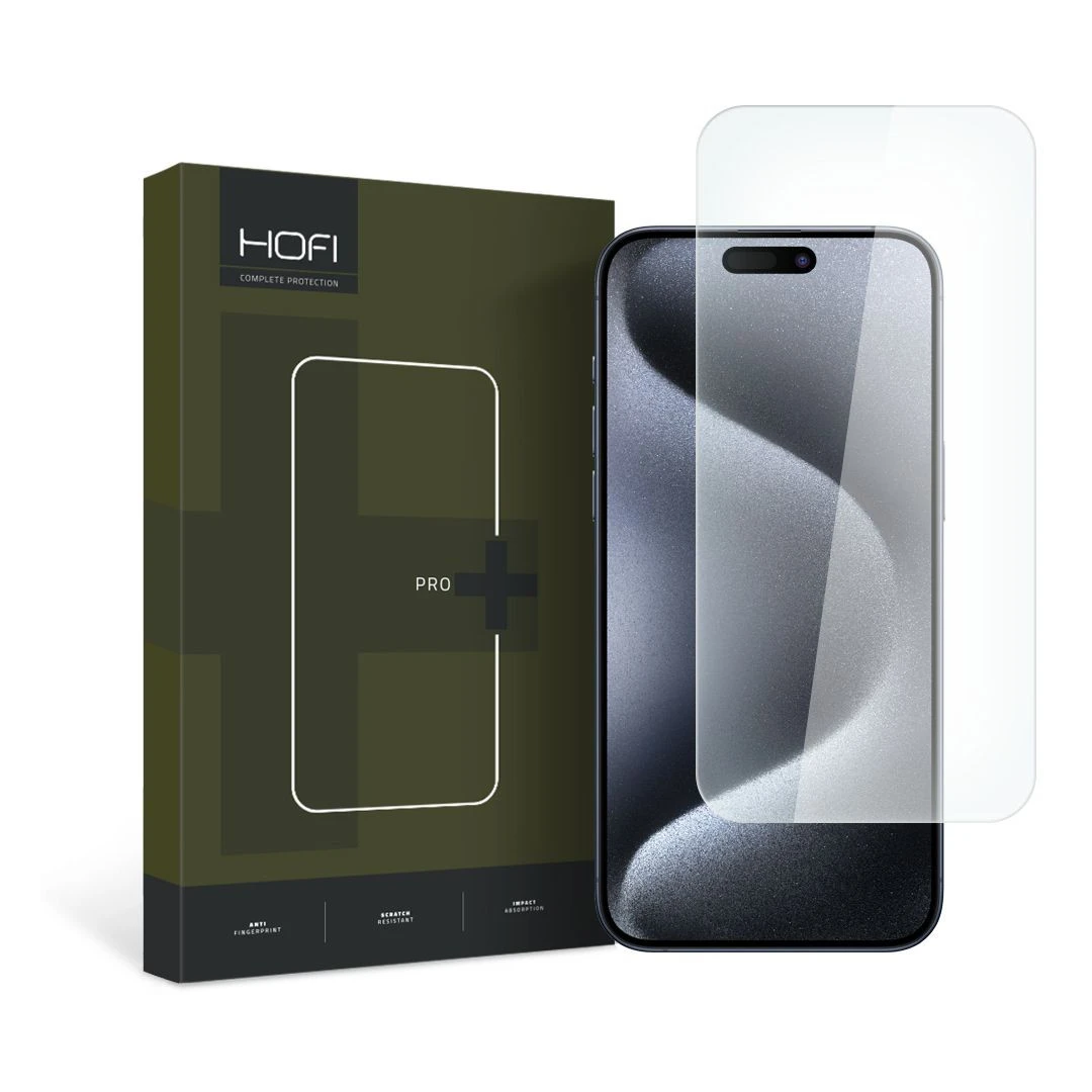 Folie de protectie Hofi Glass Pro+ pentru Apple iPhone 15 Transparent - 