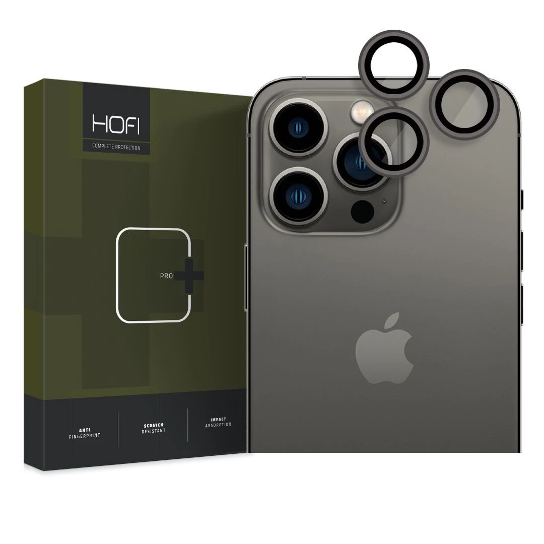 Folie de protectie camera Hofi Camring Pro+ pentru Apple iPhone 14 Pro/14 Pro Max Negru - 