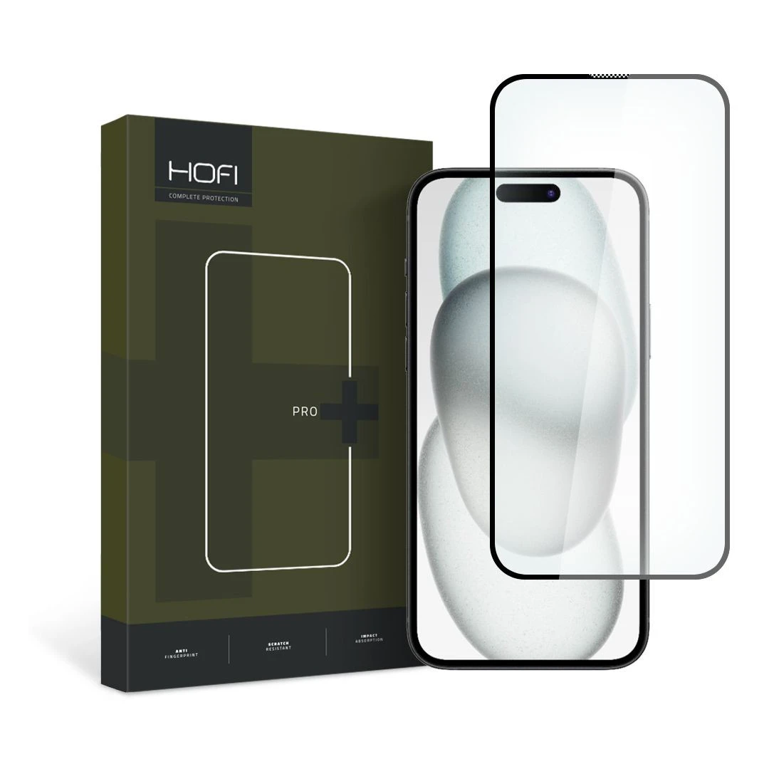 Folie de protectie Hofi Glass Pro+ pentru Apple iPhone 15 Plus Negru - 