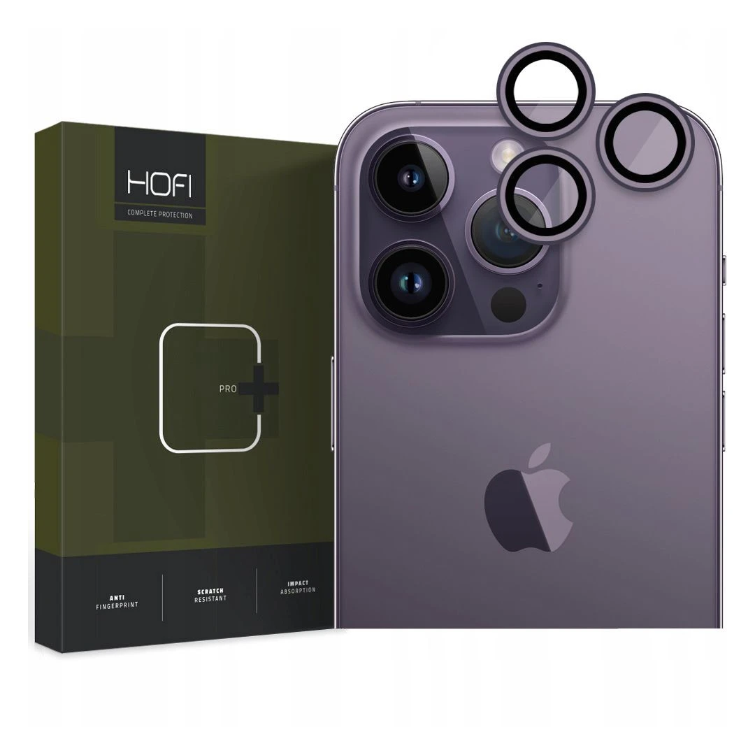 Folie de protectie camera Hofi Camring Pro+ pentru Apple iPhone 14 Pro/14 Pro Max Mov inchis - 