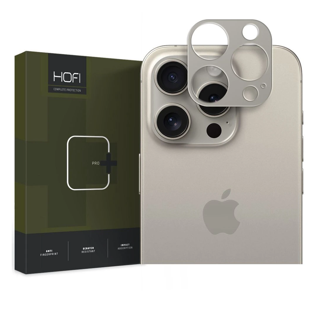 Folie de protectie camera Hofi Alucam Pro+ pentru Apple iPhone 15 Pro/15 Pro Max Titanium - 