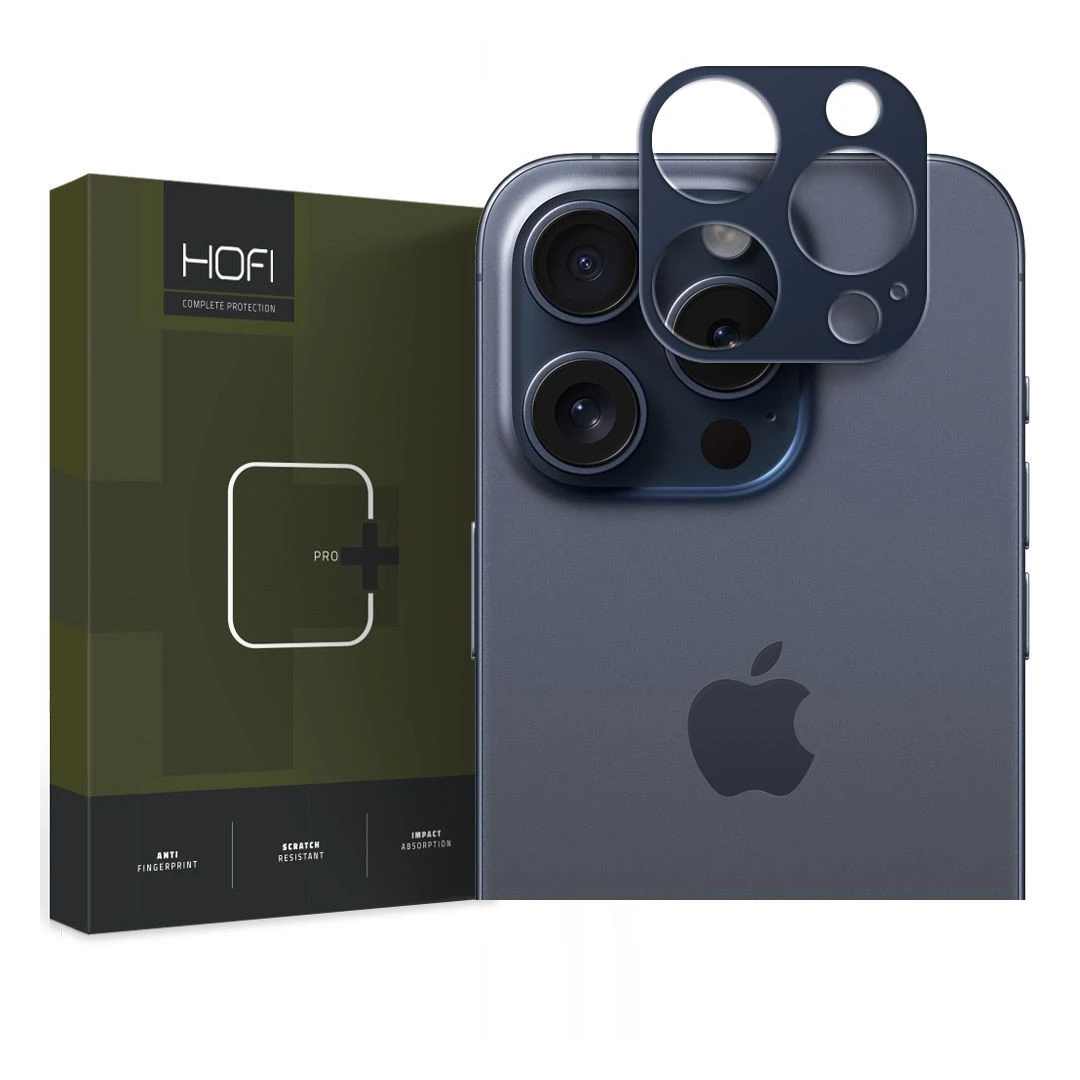 Folie de protectie camera Hofi Alucam Pro+ pentru Apple iPhone 15 Pro/15 Pro Max Albastru inchis - 