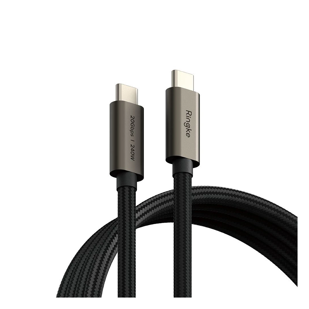 Cablu de date Ringke USB 3.2 Gen 2X2 Type-C PD240W 200 cm Negru - 