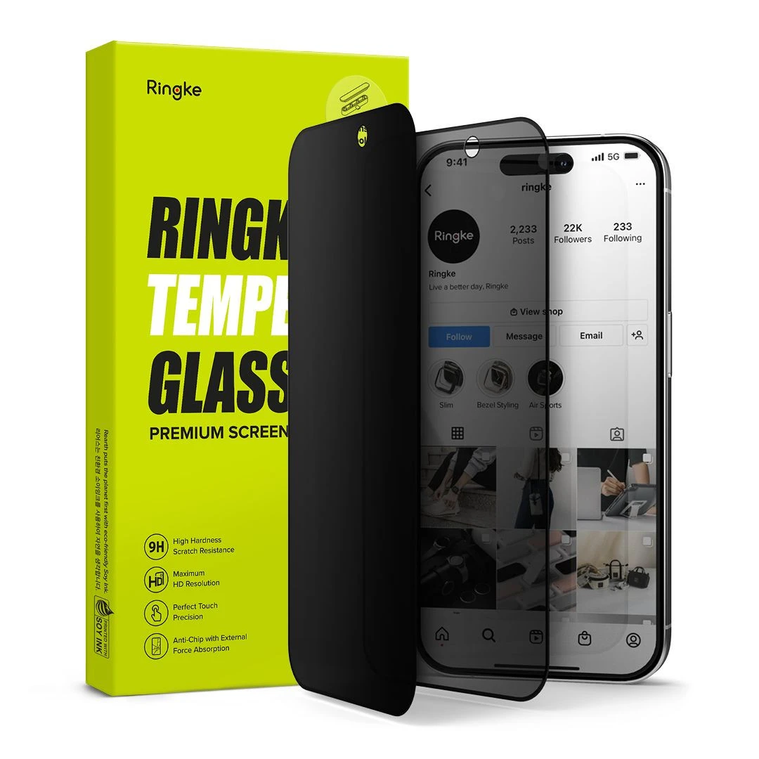 Folie de protectie Ringke TG pentru Apple iPhone 15 Pro Privacy - 