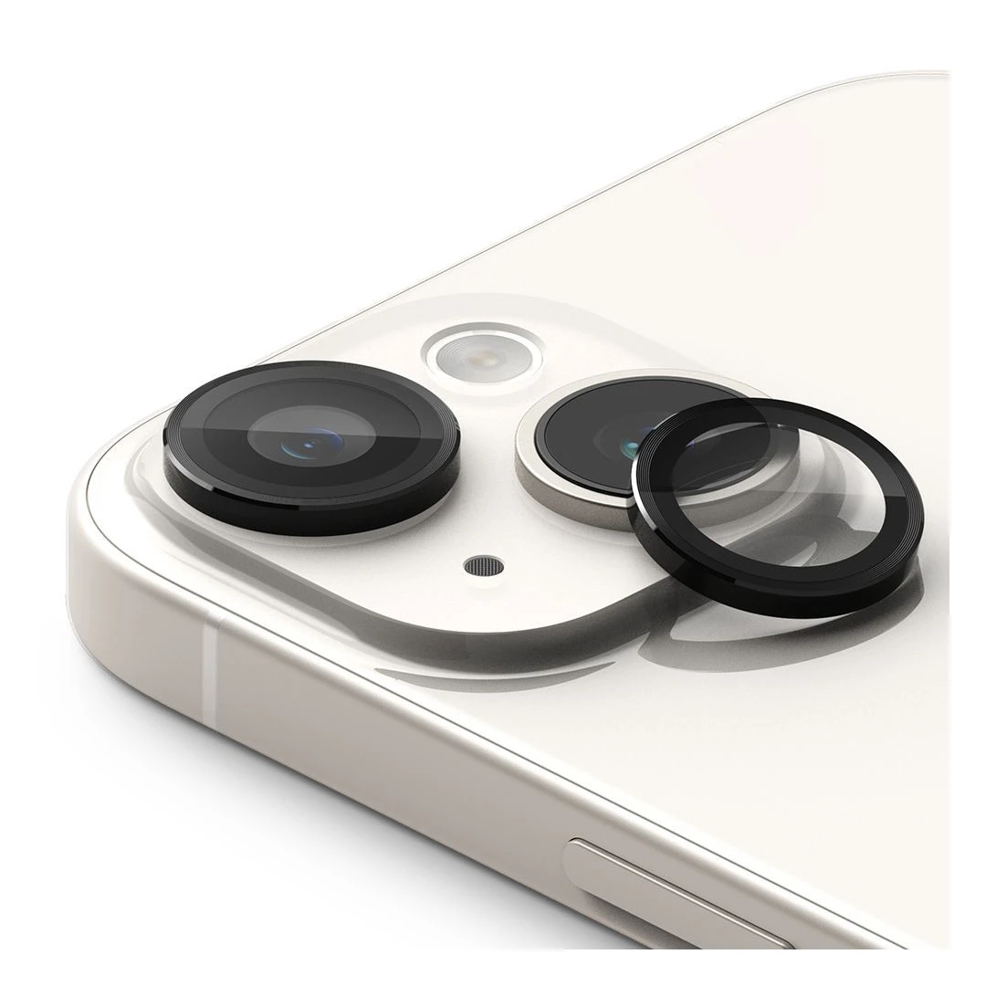Folie de protectie camera Ringke Camera Frame pentru Apple iPhone 15/15 Plus Negru - 