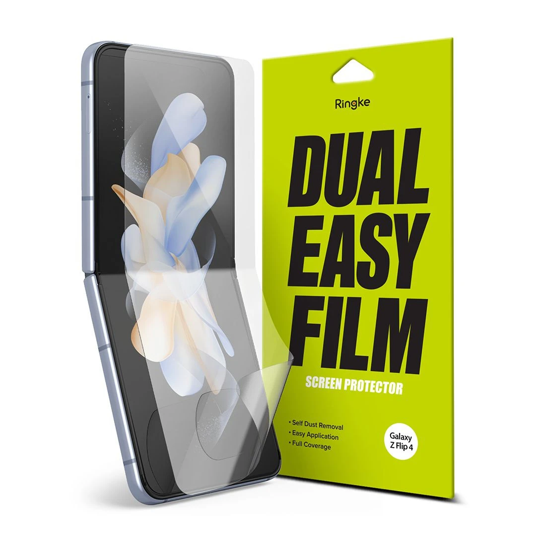 Set 2 Folii de protectie Ringke Dual Easy pentru Samsung Galaxy Z Flip 4 - 