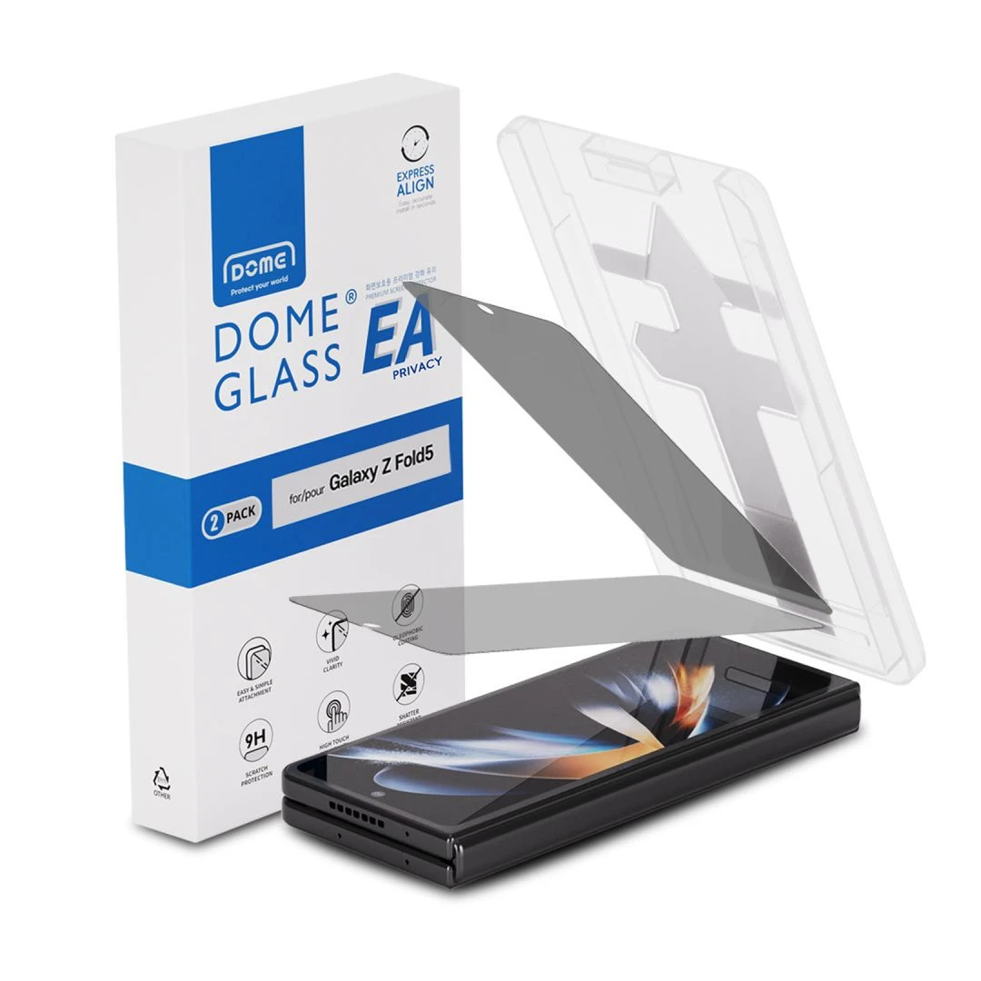 Set 2 Folii de protectie Whitestone EA Glass pentru Samsung Galaxy Z Fold 5 Privacy - 