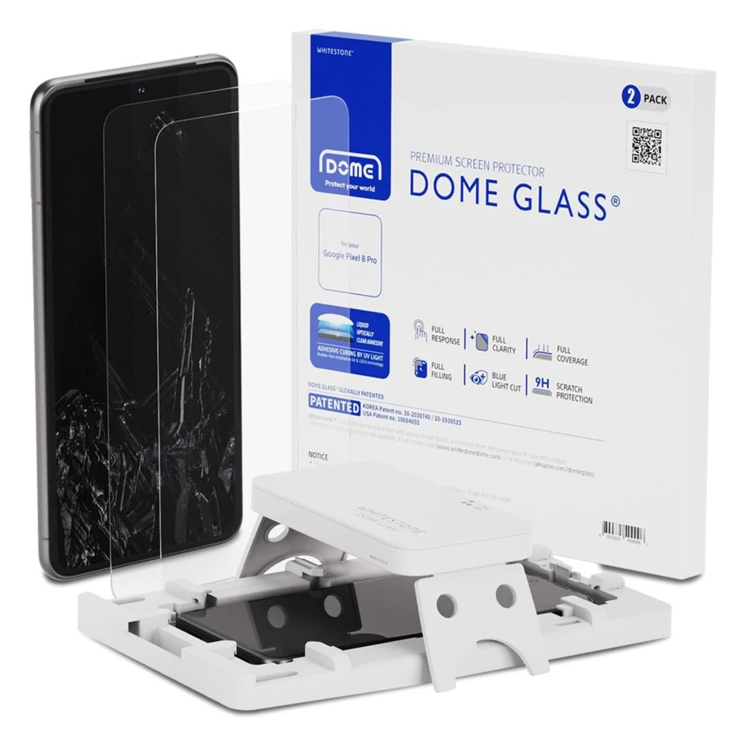 Set 2 Folii de protectie Whitestone Dome Glass pentru Google Pixel 8 Pro Transparent - 