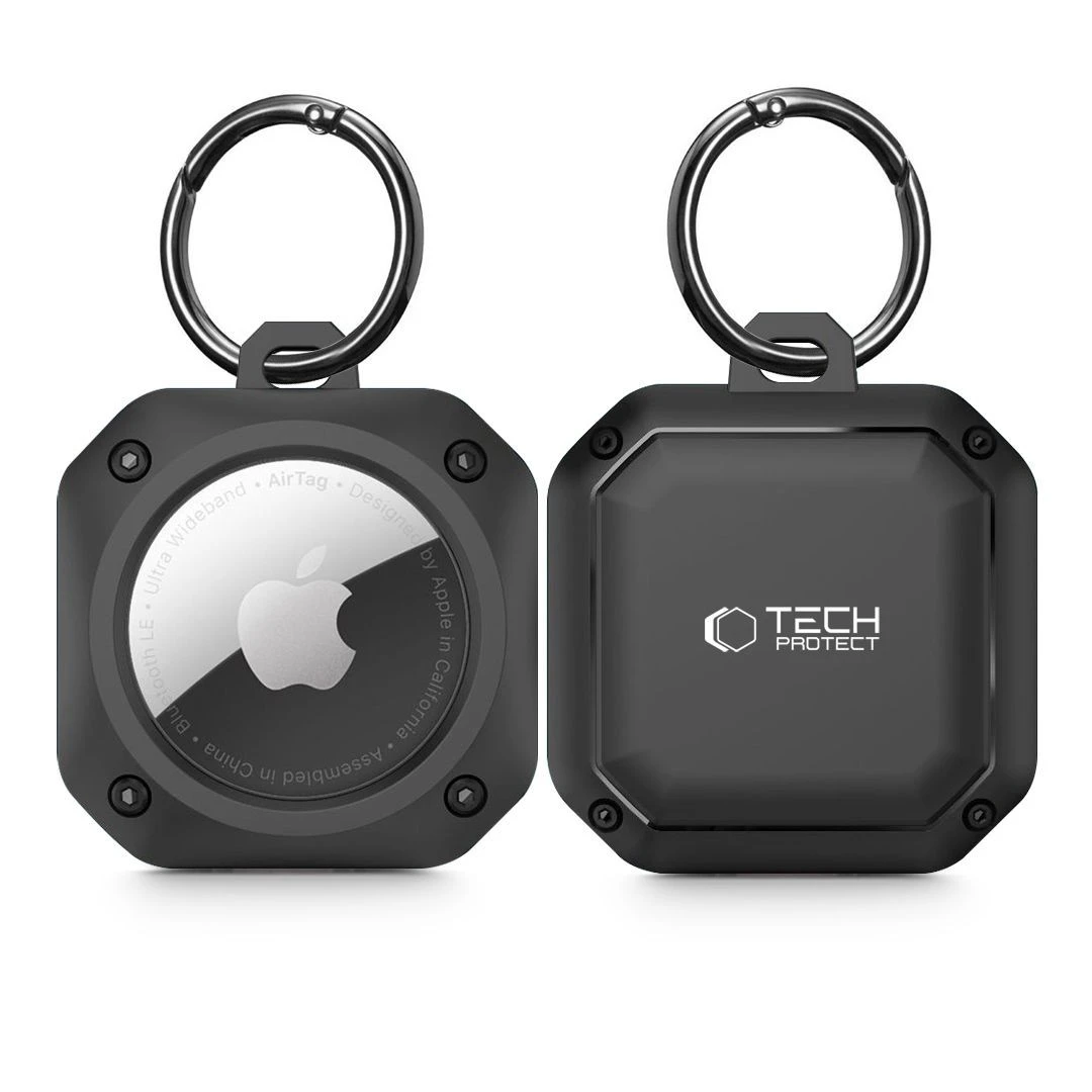 Husa Tech-Protect Rough Pro pentru Apple AirTag Negru - 