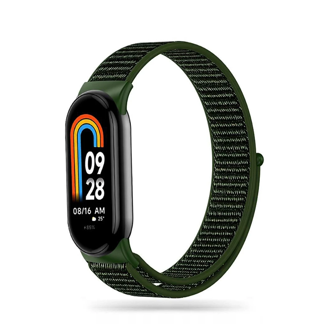 Curea Tech-Protect Nylon pentru Xiaomi Smart Band 8/8 NFC Verde - 