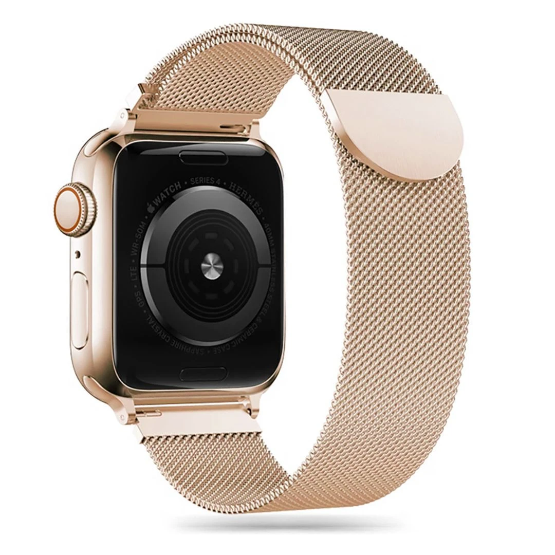 Curea Tech-Protect Milaneseband pentru Apple Watch 4/5/6/7/8/9/Se/Ultra 1/2 (42/44/45/49 mm) Auriu - 
