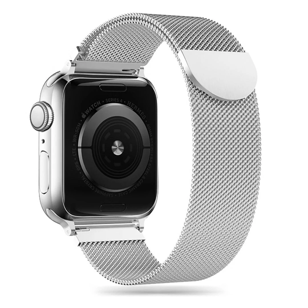 Curea Tech-Protect Milaneseband pentru Apple Watch 4/5/6/7/8/9/Se/Ultra 1/2 (42/44/45/49 mm) Argintiu - 