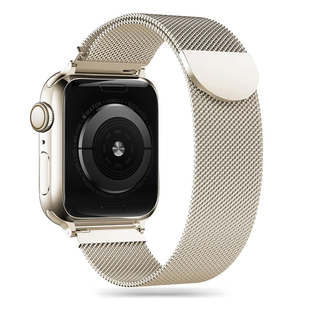Curea Tech-Protect Milaneseband pentru Apple Watch 4/5/6/7/8/9/Se/Ultra 1/2 (42/44/45/49 mm) Alb - 
