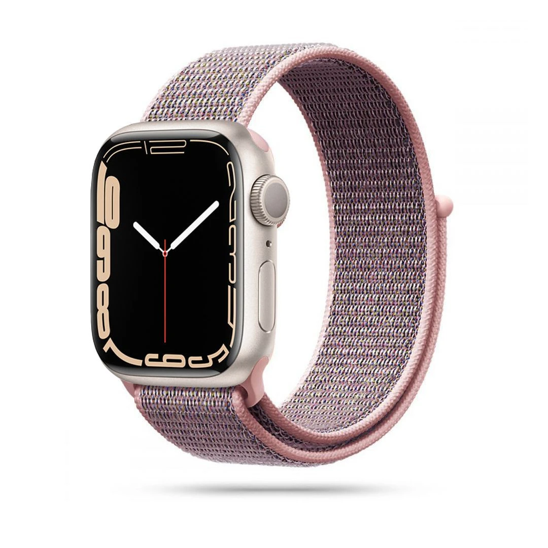Curea Tech-Protect Nylon pentru Apple Watch 4/5/6/7/8/9/SE (38/40/41 mm) Crem - 
