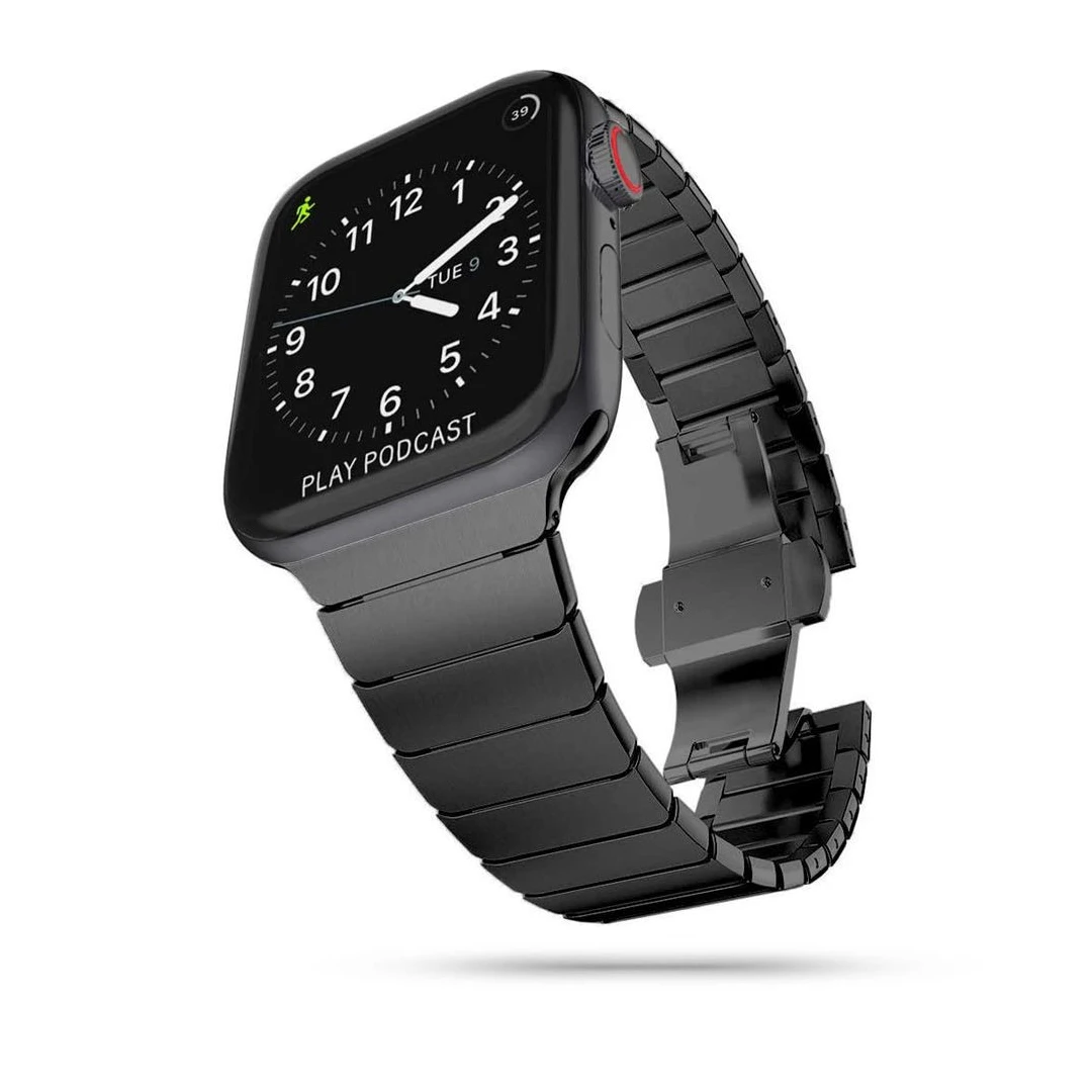 Curea Tech-Protect Linkband pentru Apple Watch 4/5/6/7/8/9/Se/Ultra 1/2 (42/44/45/49 mm) Negru - 